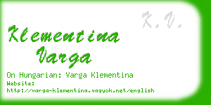klementina varga business card
